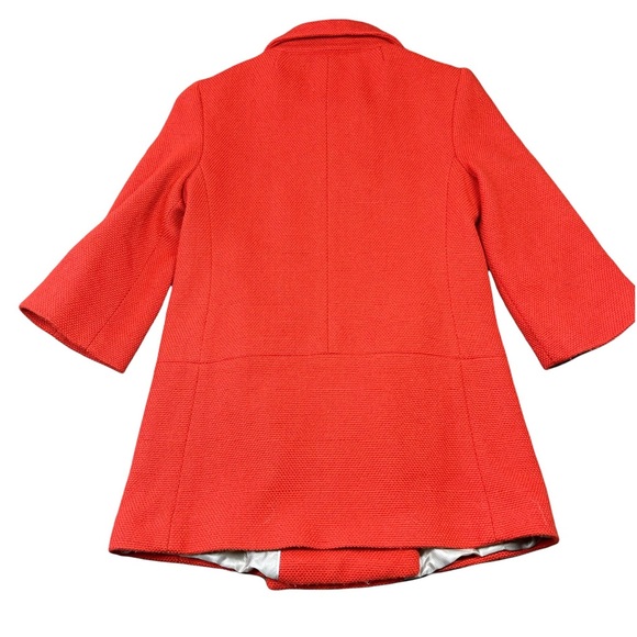 ❄️ Banana Republic Womens Orange Knit Double Breasted Pea Coat Jacket Size XS - Picture 10 of 11